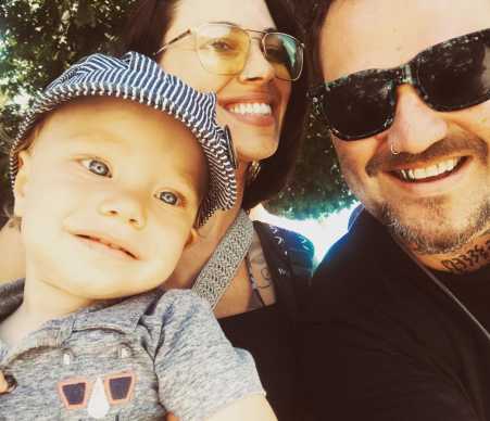 The famous Professional Skate Boarder and Television Personality, Margera Bam shares a moment with his family 